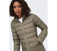 Steppjacke ONLY "ONLRUBY QUILTED DOWN COAT CC OTW", Damen, Gr. XS, beige (walnut), Steppware, Obermaterial: 100% Nylon, unifarben, Po-bedeckend, Jacken Steppjacke, Kunstfaser (87310829-XS) walnut
