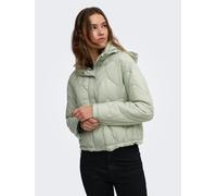 Steppjacke ONLY "ONLTAHIA LW HEART HOOD JACKET CC OTW", Damen, Gr. L, grün (desert sage), Steppware, Obermaterial: 100% Nylon, unifarben, normal, Jacken Steppjacke, Kunstfaser (49228312-L) desert sage