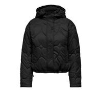 Steppjacke ONLY "ONLTAHIA LW HEART HOOD JACKET CC OTW", Damen, Gr. M, schwarz, Steppware, Obermaterial: 100% Nylon, unifarben, normal, Jacken Steppjacke, Kunstfaser (63981566-M) schwarz