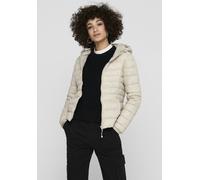 Steppjacke ONLY "ONLTAHOE HOOD JACKET OTW NOOS", Damen, Gr. M, grau (pumice stone), Steppware, Obermaterial: 100% Nylon, leicht glänzend, unifarben, tailliert, elastischer Bund, Jacken Steppjacke, Kun