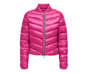 Steppjacke ONLY "ONLVEGA QUILT SHORT LIFE JACKET CC OTW", Damen, Gr. XS (34), pink (pink yarrow), Web, Obermaterial: 55% Polyester, 45% Nylon, unifarben, regular fit, Jacken Steppjacke (28774553-XS) p
