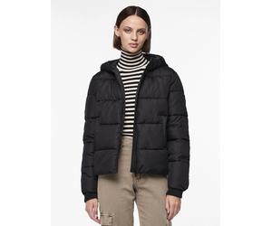 Steppjacke PIECES "PCBEE NEW SHORT PUFFER JACKET NOOS BC", Damen, Gr. L, schwarz, Steppware, Obermaterial: 100% Polyester, unifarben, regular fit normal, Jacken Steppjacke, Kunstfaser (77967165-L) sch