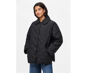 Steppjacke PIECES "PCEMILY SHORT QUILTED JACKET NOOS BC", Damen, Gr. L, schwarz, Steppware, Obermaterial: 100% Polyester, unifarben, normal, Jacken Steppjacke, Kunstfaser (46438563-L) schwarz