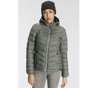 Steppjacke POLARINO, Damen, Gr. 44, grün (schwarz khaki), Web, Obermaterial: 100% Polyamid. Futter: 100% Polyamid. Wattierung: 100% Polyester, eingefasste Kante, Jacken Steppjacke, Übergangsjacke für