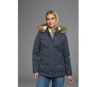 Steppjacke POLARINO, Damen, Gr. 46, blau (marine), Obermaterial: 100% Polyester. Besatz: 100% Polyester. Futter: 100% Polyester. Wattierung: 100% Polyester, Strickbündchen, Jacken Steppjacke, mit abne