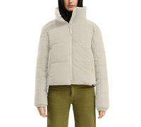 Steppjacke QS, Damen, Gr. S, beige (ecru), Cord, Obermaterial: 100% Polyester. Futter: 100% Polyester, unifarben, gerade hüftlang, Rundhals, elastischer Bund, Jacken Steppjacke, kurz, aus Cord und mit