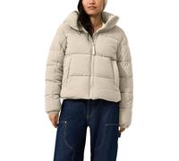 Steppjacke QS, Damen, Gr. XL, beige (ecru), Cord, Obermaterial: 100% Polyester. Futter: 100% Polyester, unifarben, bequem hüftlang, Rundhals, abgesteppte Kante, Jacken Steppjacke, Winterjacke in Cord-