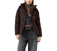 Steppjacke QS, Damen, Gr. XXL, braun, Steppware, Obermaterial: 100% Polyester. Futter: 100% Polyester, unifarben, gerade Po-bedeckend, Rundhals, Jacken Steppjacke, Winterjacke mit Kapue und Reißversch