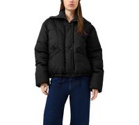 Steppjacke QS, Damen, Gr. XXL, schwarz, Steppware, Obermaterial: 100% Polyester. Futter: 100% Polyester, unifarben, bequem hüftlang, Rundhals, Jacken Steppjacke, Winterjacke mit Rollkragen und Reißver