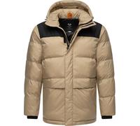 Warme Winter Steppjacke mit Kapuze "Mikkesh" Taupe XL