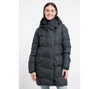 Steppjacke RAGWEAR "PAVLA", Damen, Gr. XS (34), grau (dunkelgrau), Web, Obermaterial: 100% Polyester, unifarben, ca. Mitte Oberschenkel, Jacken Steppjacke, wasserabweisender und wärmender Steppmantel