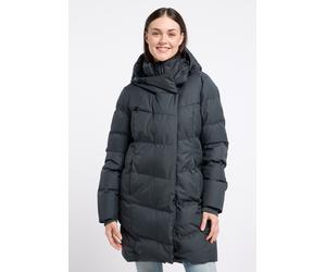 Steppjacke RAGWEAR "PAVLA", Damen, Gr. XS (34), grau (dunkelgrau), Web, Obermaterial: 100% Polyester, unifarben, ca. Mitte Oberschenkel, Jacken Steppjacke, wasserabweisender und wärmender Steppmantel