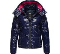 Steppjacke RAGWEAR "Roobie", Damen, Gr. L (40), blau (navy), Außenmaterial: 100% Polyester. Innenfutter: 100% Polyester. Wattierung: 100% Polyester, gerade hüftlang, Ärmel ohne Ärmelschlitz Rippstrick