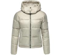 Steppjacke RAGWEAR "Roobie II", Damen, Gr. M (38), beige (hellgrau), Obermaterial: 100% Polyester. Innenfutter: 100% Polyester. Wattierung: 100% Polyester, gerade hüftlang, hoch geschlossener Ausschni