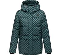 Wasserdichte Jacke mit angesagtem Hahnentritt Muster "Wikesh Print" Ocean Green XXXL