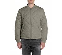 Steppjacke REPLAY, Herren, Gr. XL, beige (light military), Web, Obermaterial: 72% Polyester, 28% Polyamid. Futter: 100% Polyester. Wattierung: 100% Polyester, unifarben, regular fit normal, Rippbündch