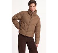 Steppjacke RICHROYAL, Damen, Gr. 38, braun (caffee latte), Web, Obermaterial: 60% Wolle, 40% Polyester. Futter: 100% Polyester. Wattierung: 90% Daunen, 10% Federn, unifarben, regular fit taillenbedeck