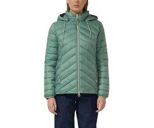 Steppjacke S.OLIVER, Damen, Gr. 36, grün (sage grün), Web, Obermaterial: 100% Polyester, unifarben, tailliert hüftlang, Rundhals, Bündchen, Jacken Steppjacke, mit Kapuze und Kordelzug (44384708-36) sa