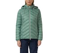 Steppjacke S.OLIVER, Damen, Gr. 42, sage grün, Web, Obermaterial: 100% Polyester, unifarben, tailliert hüftlang, Rundhals, Bündchen, Jacken Steppjacke, mit Kapuze und Kordelzug (44384708-42) sage grün