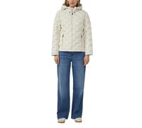 Steppjacke S.OLIVER, Damen, Gr. 46, sanftes weiß, Steppware, Obermaterial: 100% Polyester, unifarben, tailliert hüftbedeckend, Rundhals, Jacken Steppjacke, mit Kapuze (90887345-46) sanftes weiß