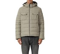 Steppjacke S.OLIVER, Herren, Gr. XL, beige (dk beige), Steppware, Obermaterial: 100% Polyester, unifarben, normal hüftbedeckend, Rundhals, Flachstrickbündchen, Jacken Steppjacke, mit Kapuze und Kordel