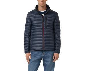 Steppjacke S.OLIVER, Herren, Gr. XXL, navy, Web, Obermaterial: 100% Polyester, unifarben, normal hüftbedeckend, Rundhals, elastischer Bund, Jacken Steppjacke, mit Stehkragen und Reißverschluss (707941