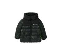 Steppjacke S.OLIVER JUNIOR, Herren, Gr. 122, grün (grün, schwarz), Steppware, Obermaterial: 100% Polyester. Futter: 100% Polyester, bedruckt, regular fit normal, elastischer Bund, Jacken Steppjacke, m