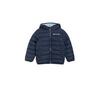 Steppjacke S.OLIVER JUNIOR, Jungen, Gr. 104, blau (dunkelblau), Web, Obermaterial: 100% Polyester. Futter: 100% Polyester, unifarben, bequem hüftbedeckend, Rundhals, elastischer Bund, Jacken Steppjack