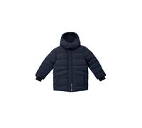 Steppjacke S.OLIVER JUNIOR, Jungen, Gr. 134, blau (dunkelblau), Web, Obermaterial: 100% Polyester, unifarben, gerade hüftbedeckend, Bündchen, Jacken Steppjacke, mit Kapuze / für Boys (18889462-134) du