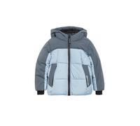 Steppjacke S.OLIVER JUNIOR, Jungen, Gr. 140, weiß, neutral, Jacken Steppjacke, mWinterjacke mit Kapuze / für Boys (64389534-140) weiß, neutral