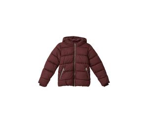 Steppjacke S.OLIVER JUNIOR, Mädchen, Gr. 170/176, braun (burgundy), Web, Obermaterial: 100% Polyester. Futter: 100% Polyester, unifarben, loose fit hüftbedeckend, Rundhals, elastischer Bund, Jacken St