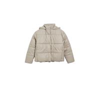 Steppjacke S.OLIVER JUNIOR, Mädchen, Gr. 176, beige (grau braun), Web, Obermaterial: 100% Polyester. Futter: 100% Polyester, unifarben, Jacken Steppjacke, mit Kapuze und Reißverschlusstaschen (4320326