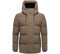 STONE HARBOUR Herren Winterjacke wasserabweisende warme Steppjacke mit magnetischen Knöpfen Taviaan XX Stone Brown Gr. S