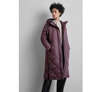 Steppjacke STREET ONE, Damen, Gr. 34, braun (berry braun), Stoff, 100% Polyester, unifarben, gerade hüftbedeckend, ohne Ausschnitt, Bündchen, Jacken Steppjacke, mit Kapuze mit Tunnelzugband (96221653-