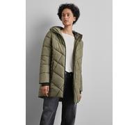 Steppjacke STREET ONE, Damen, Gr. 34, grün (winter moss grün), Stoff, Obermaterial: 100% Polyester; Futter: 100% Polyester, unifarben, gerade hüftbedeckend, ohne Ausschnitt, Bündchen, Jacken Steppjack