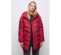 Steppjacke STREET ONE, Damen, Gr. 40, carpet rot, Stoff, Obermaterial: 100% Polyester; Futter: 100% Polyester; Füllung: 100% Polyester, unifarben, normal hüftbedeckend, ohne Ausschnitt, elastischer Bu