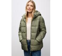 Steppjacke STREET ONE, Damen, Gr. 46, lichen grün, Stoff, Obermaterial: 100% Polyester; Futter: 100% Polyester; Füllung: 100% Polyester, unifarben, normal kurz, ohne Ausschnitt, Bündchen, Jacken, mit