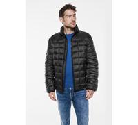 Steppjacke STREET ONE MEN, Herren, Gr. S (38), schwarz (midnight schwarz), Stoff, 100% Nylon, unifarben, normal normal, hoch geschlossener Ausschnitt, Bündchen, Jacken Steppjacke, mit Stehkragen (5567