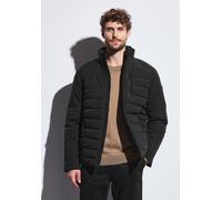 Steppjacke STREET ONE MEN, Herren, Gr. S (38), brilliant schwarz, Stoff, Obermaterial: 88% Nylon, 12% Elasthan; Futter: 100% Polyester, unifarben, comfort fit normal, hoch geschlossener Ausschnitt, el