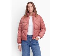 Steppjacke STREET ONE STUDIO, Damen, Gr. 42, schwarz vintage rose, Stoff, Oberstoff: 100% Polyester. Futter: 100% Polyester. Füllung: 100% Polyester, unifarben, regular fit kurz, hoch geschlossener Au