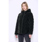 Steppjacke STREET ONE STUDIO, Damen, Gr. 46, schwarz, Stoff, Obermaterial: 100% Nylon; Futter: 100% Polyester; Füllung: 100% Polyester, unifarben, normal normal, ohne Ausschnitt, angesetztes Bündchen,