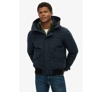 Steppjacke SUPERDRY "CITY PADDED BOMBER JACKET", Damen, Gr. S, midnight navy, Web, Obermaterial: 51% Elastomultiester, 49% Polyester, unifarben, loose fit, Jacken Steppjacke (90525953-S)