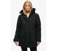 Steppjacke SUPERDRY "CITY PADDED PARKA JACKET", Damen, Gr. XL, schwarz, Web, Obermaterial: 51% Elastomultiester, 49% Polyester, unifarben, relaxed fit, Jacken Steppjacke (18956129-XL)