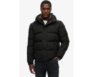 Steppjacke SUPERDRY "Everest Hooded Puffer Jacket", Herren, Gr. 3XL, schwarz (jet schwarz), Web, Obermaterial: 100% Polyester, unifarben, loose fit, Jacken Steppjacke (19473450-XXXL) jet schwarz