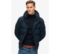 Steppjacke SUPERDRY "Everest Hooded Puffer Jacket", Herren, Gr. XL, blau (eclipse navy), Web, Obermaterial: 100% Baumwolle, unifarben, loose fit, Jacken Steppjacke (39906612-XL)