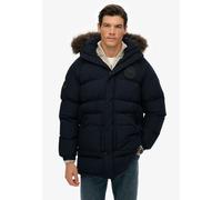 Steppjacke SUPERDRY "EVEREST LONGLINE BAFFLED PARKA", Damen, Gr. L, eclipse navy, Web, Obermaterial: 100% Polyester, unifarben, oversize, Jacken Steppjacke (27729955-L) eclipse navy