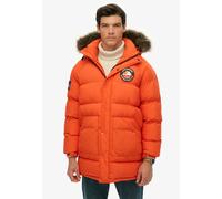 Steppjacke SUPERDRY "EVEREST LONGLINE BAFFLED PARKA", Herren, Gr. XXL, bold orange, Web, Obermaterial: 100% Polyester, unifarben, oversize, Jacken Steppjacke (92116000-XXL) bold orange