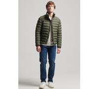 Steppjacke SUPERDRY "FUJI PRINT PADDED JACKET", Damen, Gr. S, grün (schwarz moss grün), Web, Obermaterial: 100% Polyester, unifarben, slim fit, Jacken Steppjacke (92169561-S)