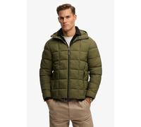 Steppjacke SUPERDRY "HOOD BOX QUILT FUJI LITE JKT", Herren, Gr. XXL, chive grün, Web, Obermaterial: 100% Nylon, unifarben, regular fit normal, Jacken Steppjacke (46964924-XXL) chive grün