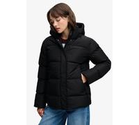 Steppjacke SUPERDRY "HOODED 5 BAFFLE SPORTS PUFFER", Damen, Gr. L, schwarz, Steppware, Obermaterial: 100% Polyester, unifarben, relaxed fit normal, Jacken Steppjacke, Kunstfaser, relaxed fit (18847235